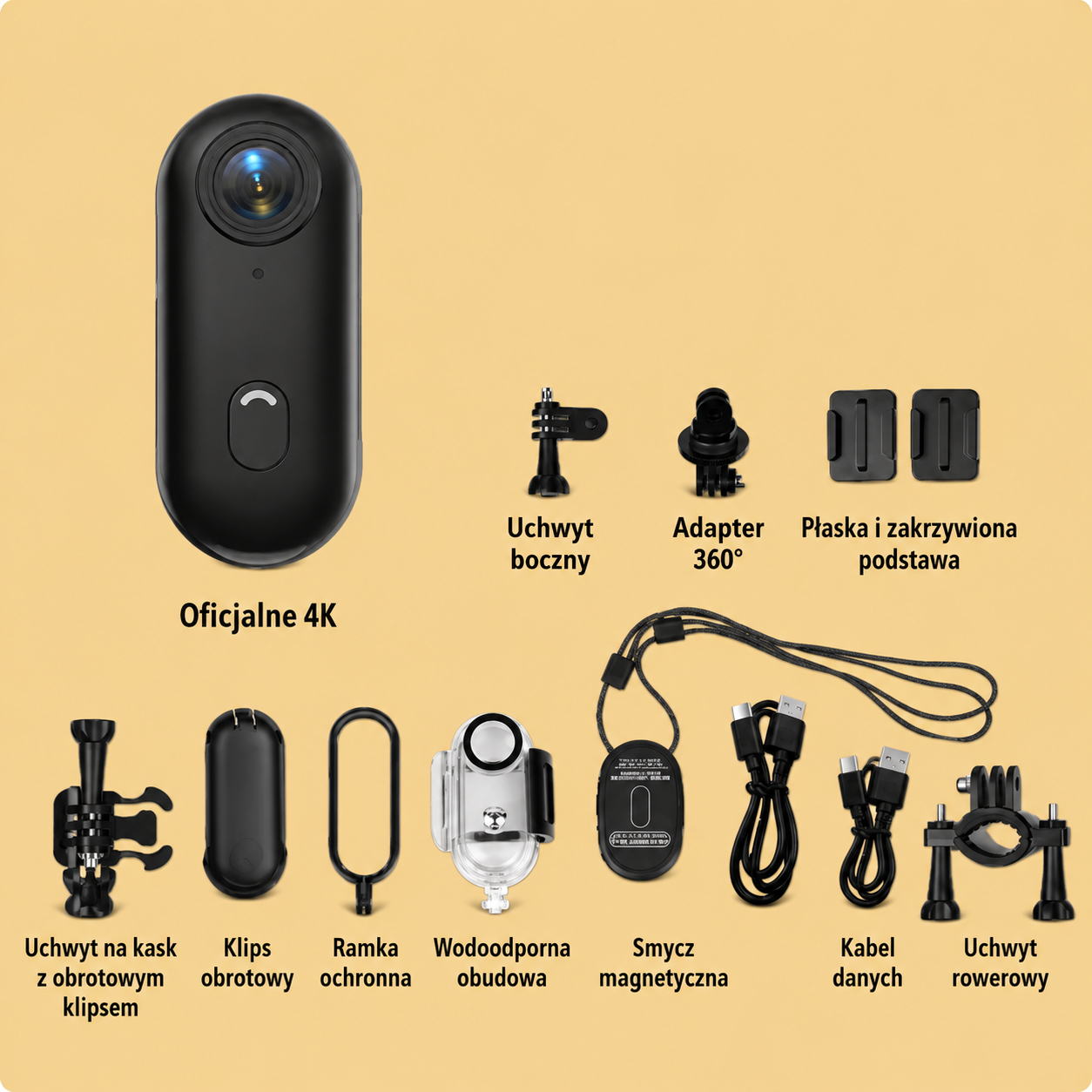 Mini kamera sportowa 4K Ultra HD z Wi-Fi